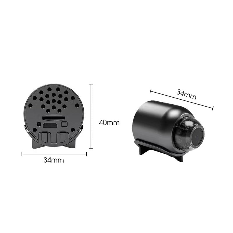 Mini WLAN sisäkamera 1080p yökuvauksella | Liikkeentunnistus ja push-ilmoitukset | Sovelluksen livekuva äänen kanssa | microSD 64 GB mukana
