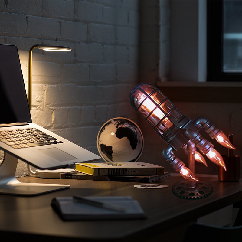 FlammenRakete™ Stilvolle Ambientale Nachttischlampe