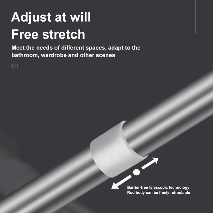 Telescopic Rod Without Drilling Made of Stainless Steel | Adjustable 70–120 cm | Rustproof &amp; Tool-Free | Shower, Curtain &amp; Clothes Rod