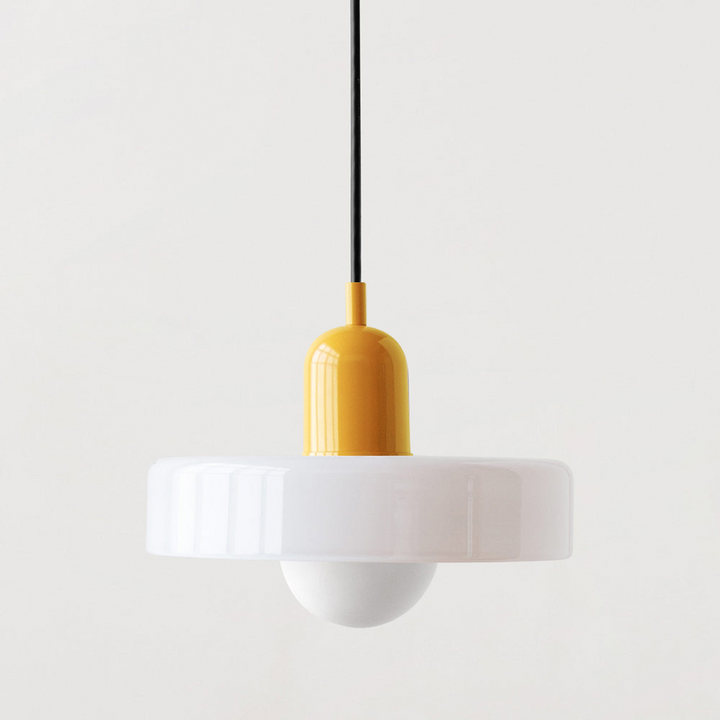 Suspension en métal et verre avec effet vitrail | Ø25/Ø35 cm, douille G9 | Suspension réglable | Aspect cristal