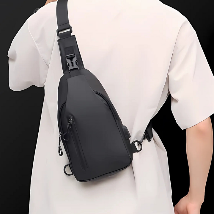Táskás lopásgátló crossbody táska rejtett cipzárokkal és vízlepergető anyagból | 6+ rekesz útlevél/telefon számára | Biztonságos és kompakt