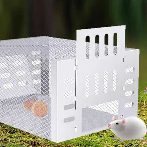 Trappola per topi multipla in ferro zincato 30×22×15 cm | Cattura viva senza veleno | Riutilizzabile e antiruggine | Per fino a 10 topi