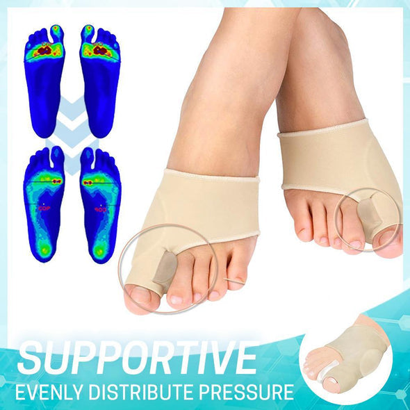 Bunion correction sleeve with gel pad | Toe aligner &amp; pressure relief | Thin, breathable &amp; wearable in shoes, 2 pairs