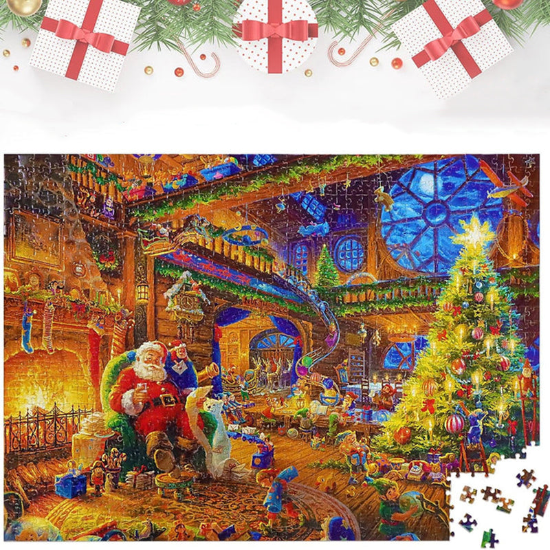 Weihnachts Puzzle Adventskalender mit 1008 Teilen | 24 Tage mit je 42 Puzzleteilen | Wiederverwendbare Boxen und Poster