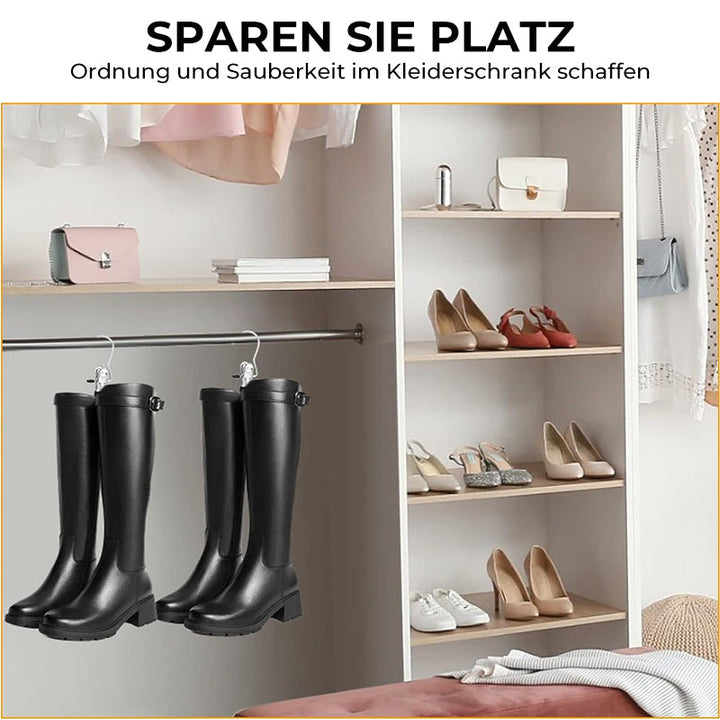 S-förmige Kleiderbügel-Clips aus Edelstahl | Platzsparend &amp; rutschfest | 360° drehbar | Für Hosen, Röcke, Socken | 10er Set