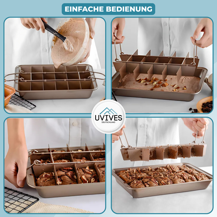 Baking pan with divider | 18 pieces | Non-stick &amp; dishwasher safe