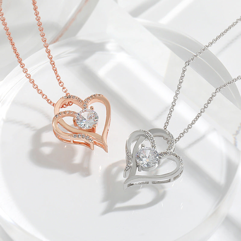 Diamond love heart necklace