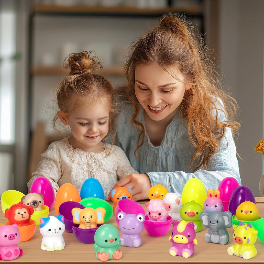 🔥Miglior regalo di Pasqua 50% DI SCONTO-🎁24 PEZZI Uova di Pasqua ripiene Giocattoli squishy a risalita lenta