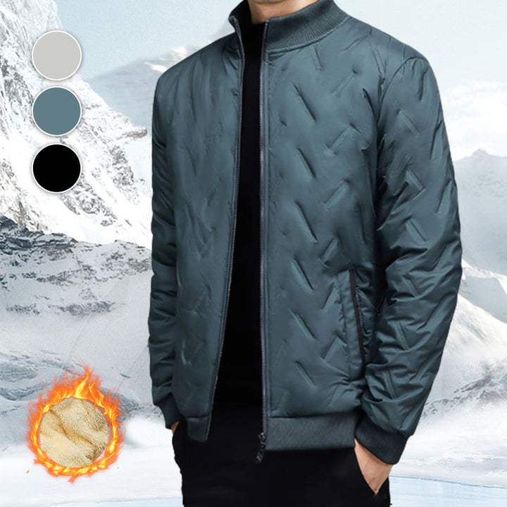 Herren Winterjacke | Warme Freizeitjacke mit Stehkragen, gefüttertem Innenfutter und versteckten Taschen