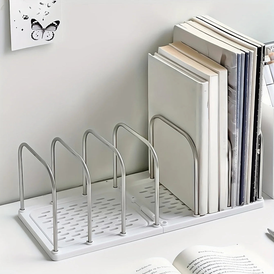 Schreibtisch Organizer | Vertikaler Aktenhalter aus Kunststoff für Bücher, Zeitschriften und Dokumente