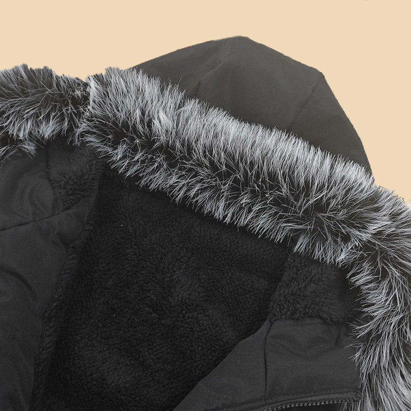 Herren Winterjacke | Thermojacke mit wattiertem Innenfutter, abnehmbarer Kapuze und wetterbeständiger Außenschicht