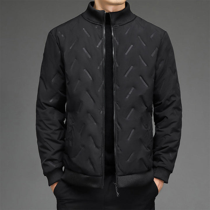 Herren Winterjacke | Warme Freizeitjacke mit Stehkragen, gefüttertem Innenfutter und versteckten Taschen