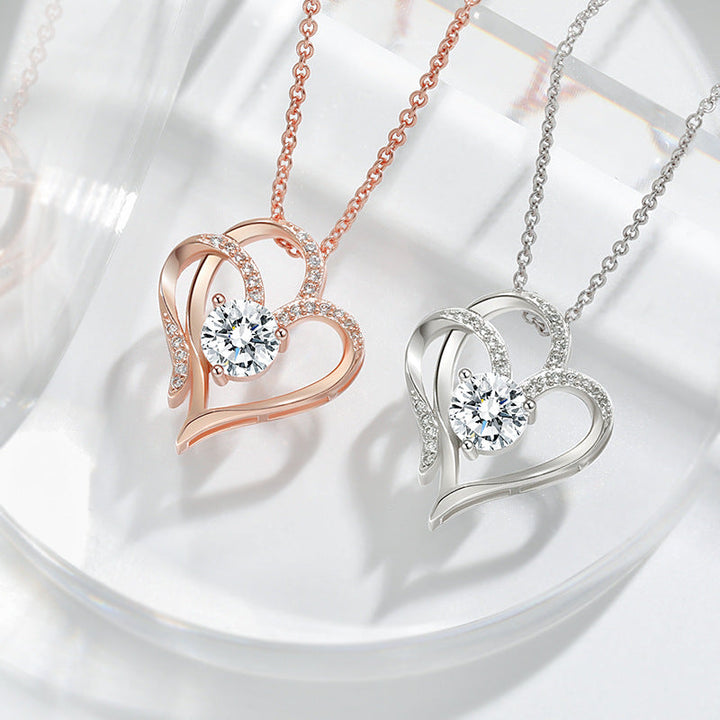 Diamond love heart necklace