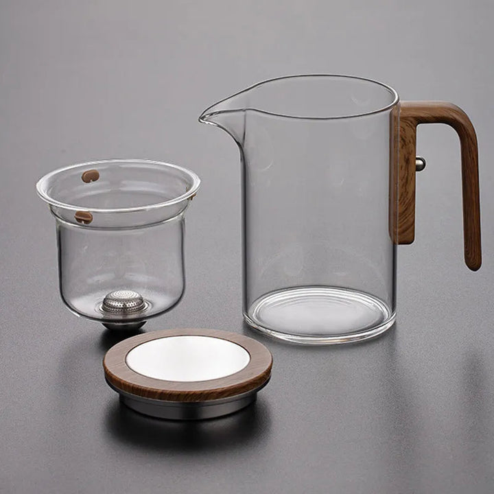 Heat-resistant glass teapot with filter | For loose leaves &amp; tea bags | Clear view of the color | For everyday use &amp; guests