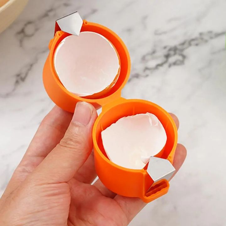 Egg Opener Kitchen Helper Silicone 2-piece Set | Opens eggs cleanly without shell residue | Dishwasher safe, compact 6.5×7 cm