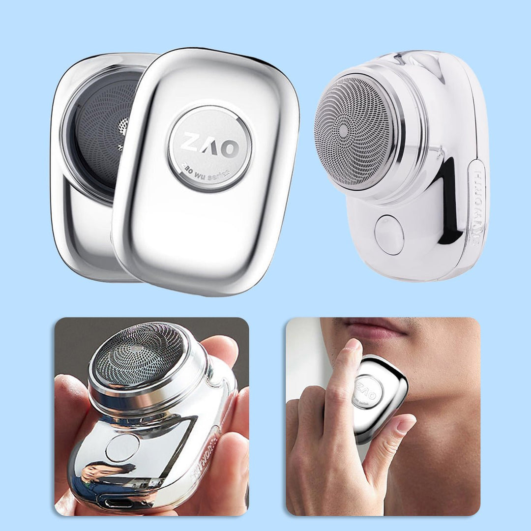 Portable electric shaver mini | 60 min battery &amp; USB charging | waterproof, thorough shave without pulling | travel shaver