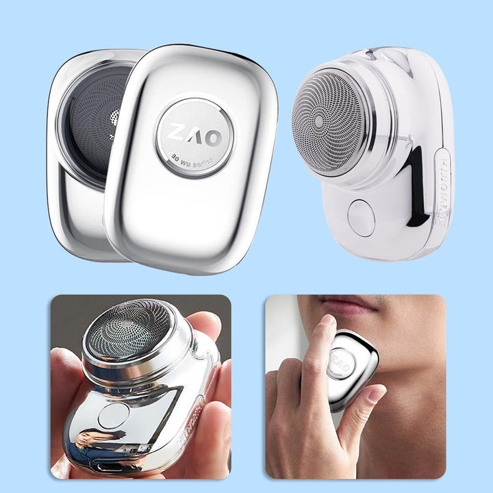 Portable electric shaver mini | 60 min battery &amp; USB charging | waterproof, thorough shave without pulling | travel shaver