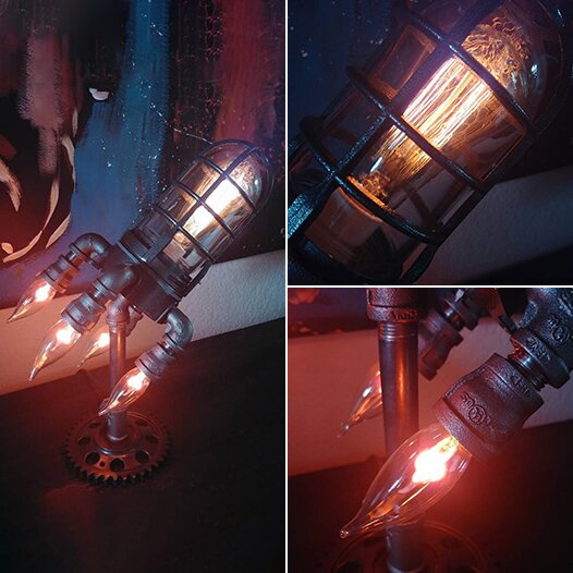 FlammenRakete™ Stilvolle Ambientale Nachttischlampe