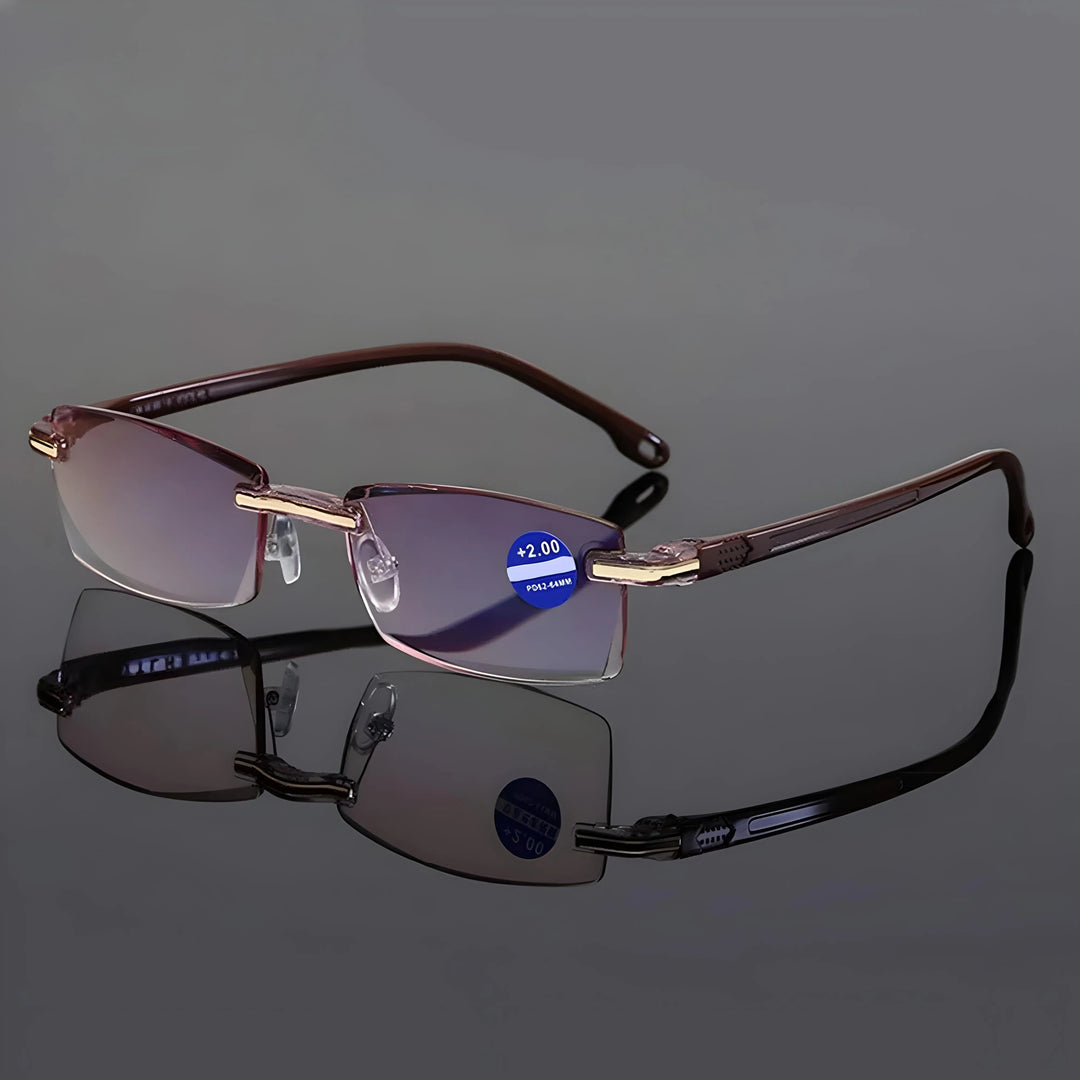 Gleitsichtbrille mit Blaulichtfilter | UV400 Schutz | Kratzfeste Polycarbonat-Linsen | Anti-Reflex, ultraleicht, unisex