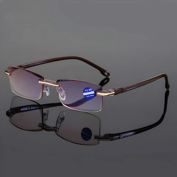 Gleitsichtbrille mit Blaulichtfilter | UV400 Schutz | Kratzfeste Polycarbonat-Linsen | Anti-Reflex, ultraleicht, unisex