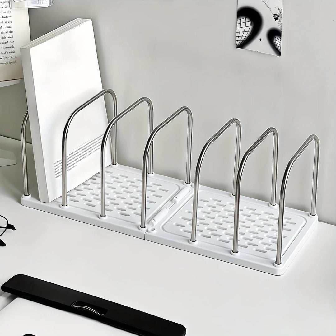 Schreibtisch Organizer | Vertikaler Aktenhalter aus Kunststoff für Bücher, Zeitschriften und Dokumente