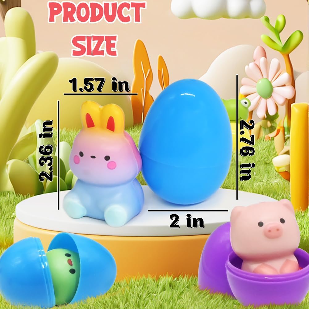 🔥Miglior regalo di Pasqua 50% DI SCONTO-🎁24 PEZZI Uova di Pasqua ripiene Giocattoli squishy a risalita lenta