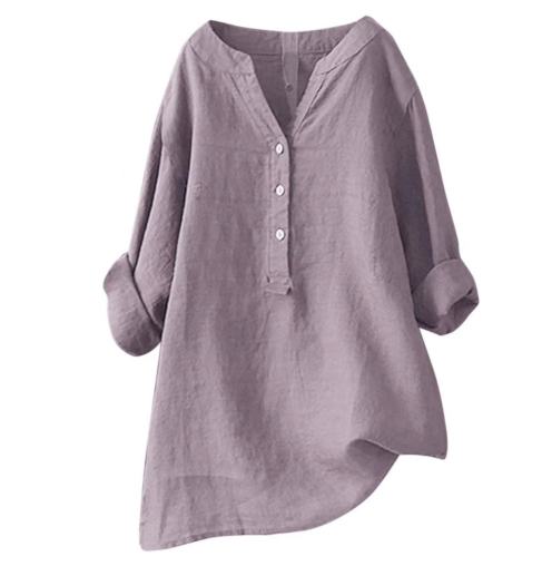 Damen Casualkleid mit V-Ausschnitt | Lockeres Sommerkleid mit verstellbaren Ärmeln