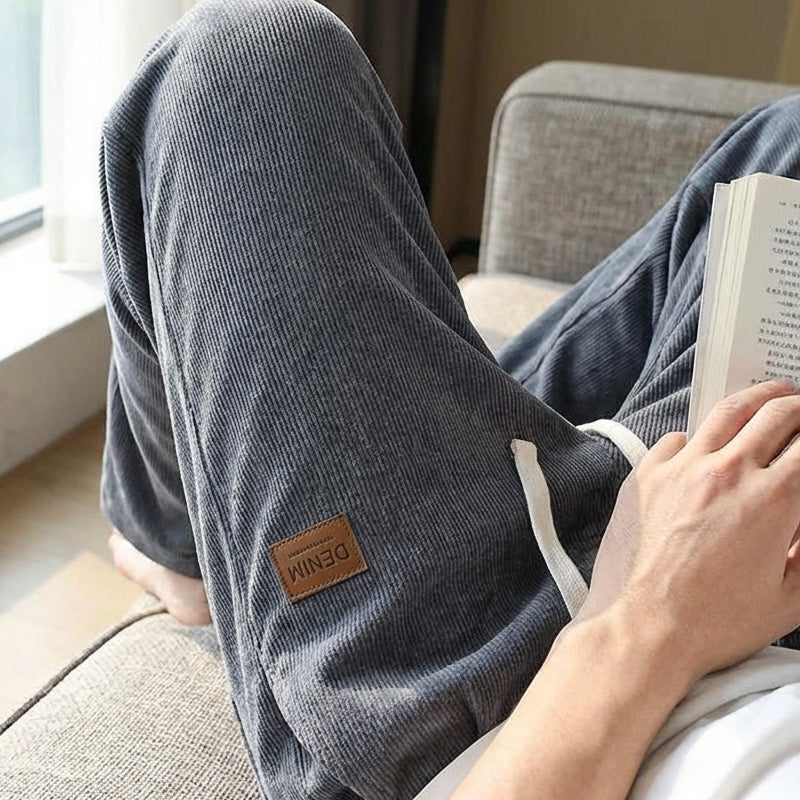 Herren Cordhose | Gerade geschnittene Winterhose mit verstellbarem Bund und optional wärmender Fütterung