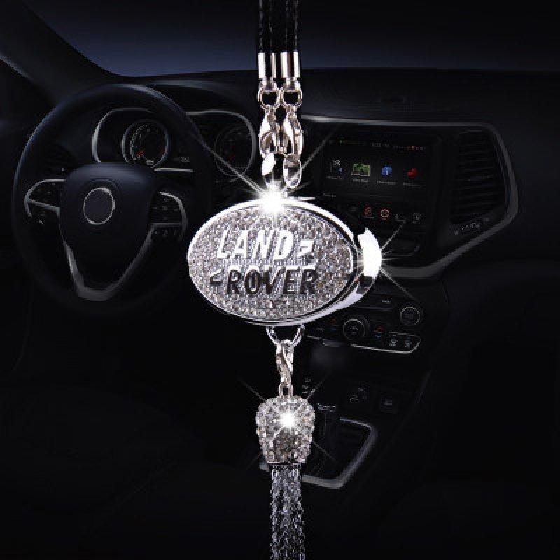 Car Rearview Mirror Pendant with Crystal | Zinc alloy &amp; rhinestones | Sparkling decoration with scent pendant, gift idea