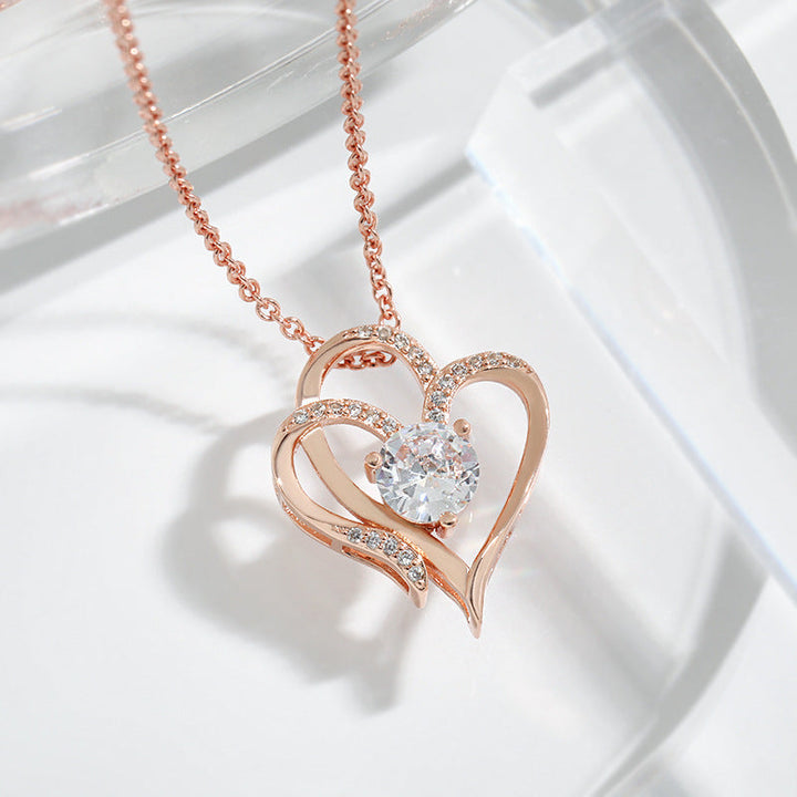 Diamond love heart necklace