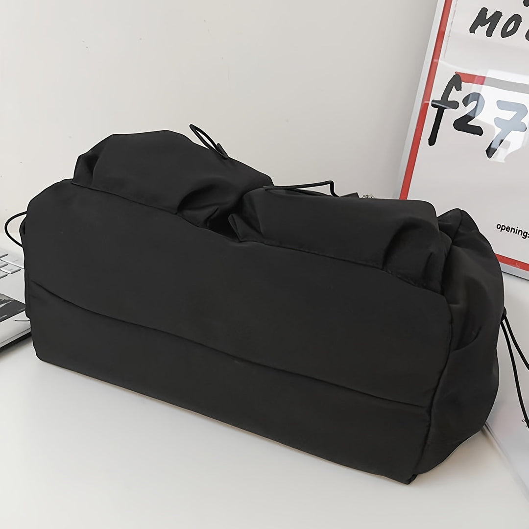 Damen Umhängetasche | Geräumige Schultertasche mit Kordelzug, mehreren Fächern und verstellbarem Gurt