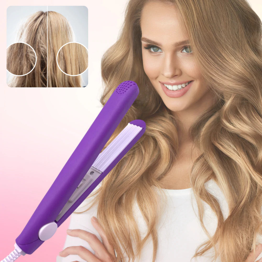 Mini Keramik Lockenstab 2-in-1 | 30 Sek. Aufheizen | Konstante 190°C Haarschutz | Turmalinplatten | Reiseformat EU