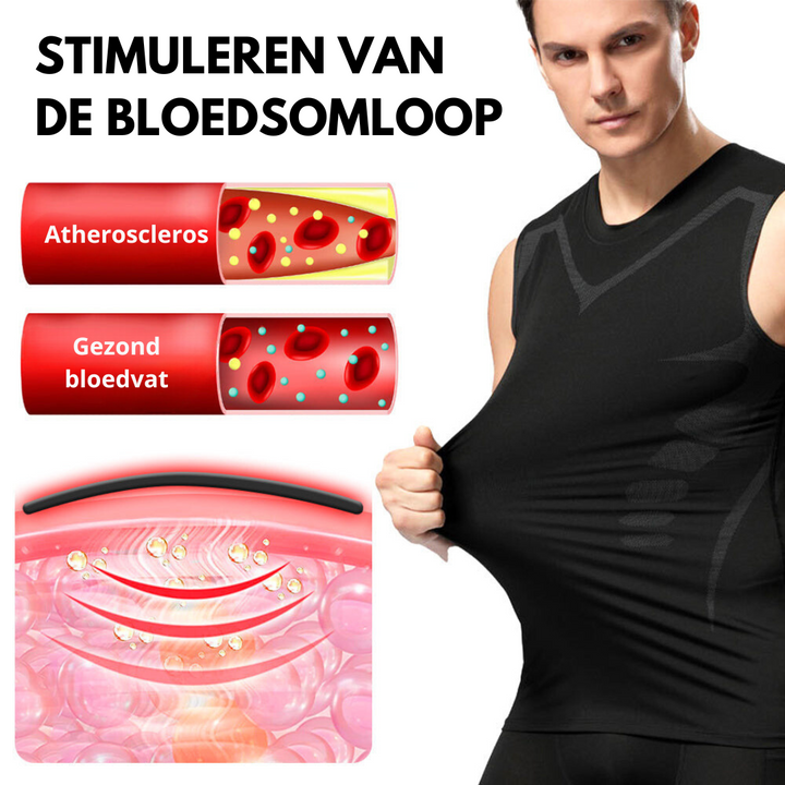 T-shirt correcteur de posture pour hommes | Design compressif de soutien pour dos &amp; épaules | Discret sous les vêtements, confortable au quotidien