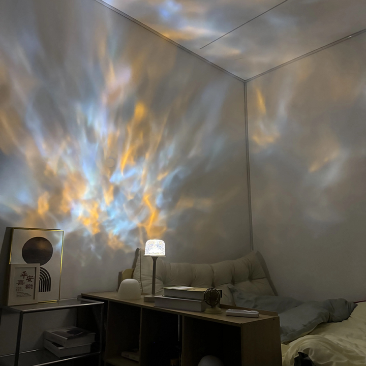 LED Atmosphärenlampe | 16 Farben &amp; Fernbedienung | Drehlicht mit USB &amp; Akku | SphäreGlühen
