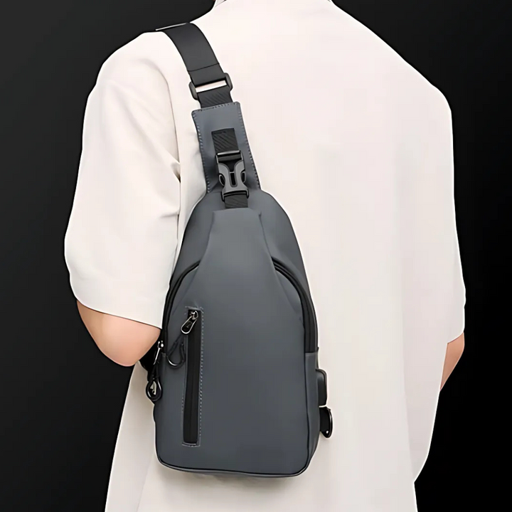 Táskás lopásgátló crossbody táska rejtett cipzárokkal és vízlepergető anyagból | 6+ rekesz útlevél/telefon számára | Biztonságos és kompakt