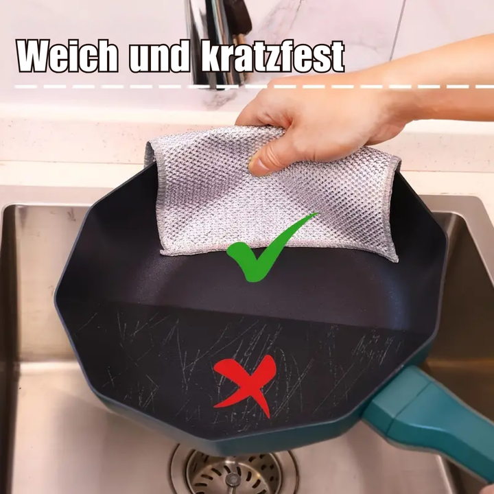 Scratch-Free Cleaning Cloths for Kitchen &amp; Household | Strong Against Grease, Lots of Foam &amp; Highly Absorbent | 10-Pack 20x20 cm