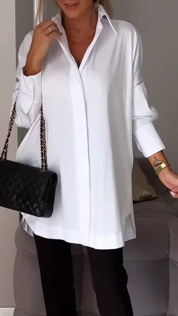 T-shirt da donna con spacchi laterali | Materiale arioso e traspirante | Taglio ampio per quotidiano e viaggio | Facile da abbinare