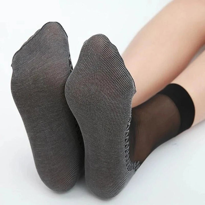 5+5 Gratis | Damen Anti-Rutsch Socken | Atmungsaktiv &amp; Verstärkte Zehen | Unsichtbare No-Show Passform für Sommer