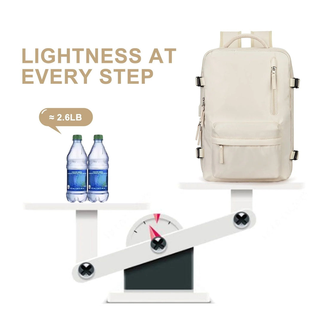 Reiserucksack Damen 35 L | Wasserabweisend mit Laptopfach, Schuhfach und USB-Anschluss SEO-Beschreibung: