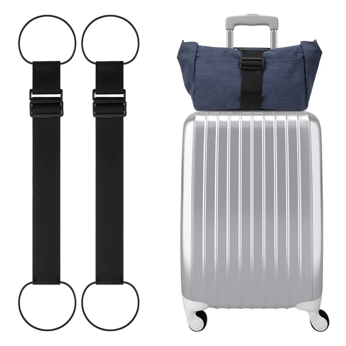 Sangle de bagage pour valise – sangle antidérapante pour fixer les sacs | Réglable, ultra-léger &amp; compact | Prêt en quelques secondes