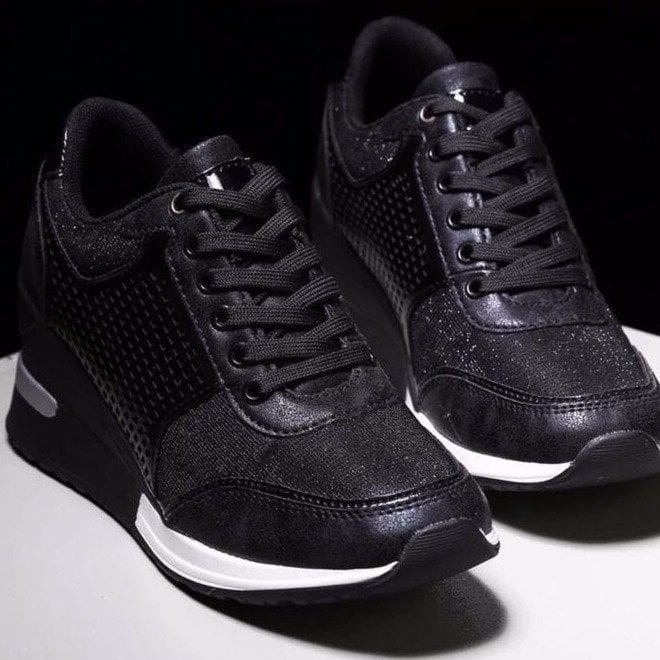 Damen-Sneaker mit Keilabsatz | Bequeme Schuhe mit erhöhtem Absatz für Alltag und Freizeit