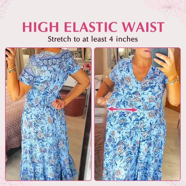 Vestito estivo aderente in misto cotone elasticizzato | scollo a V per linea femminile | comodo e versatile | taglie XS–5XL
