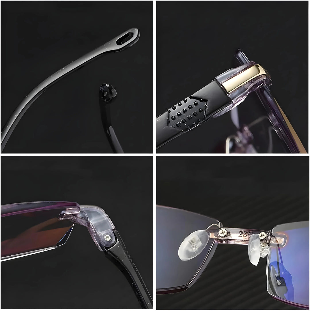 Gleitsichtbrille mit Blaulichtfilter | UV400 Schutz | Kratzfeste Polycarbonat-Linsen | Anti-Reflex, ultraleicht, unisex