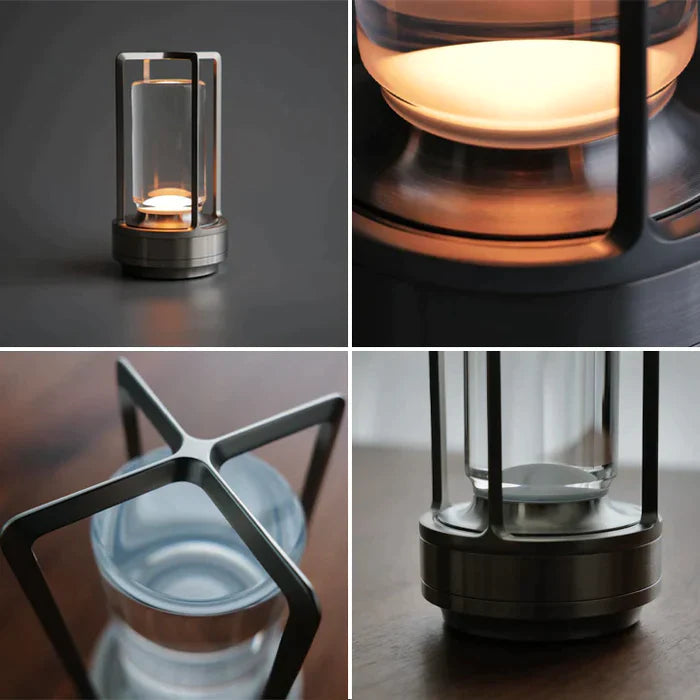 Wireless LED Table Lamp with Warm Light | 3 Dimming Modes, 1900–2400K | USB-C Rechargeable, 9×17.5 cm
