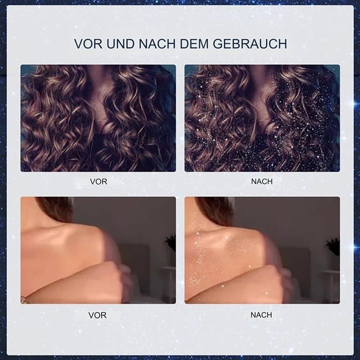 Glitzerspray für Haare &amp; Körper | Kosmetischer Glitter | Langanhaltender Schimmer | BlendStaub