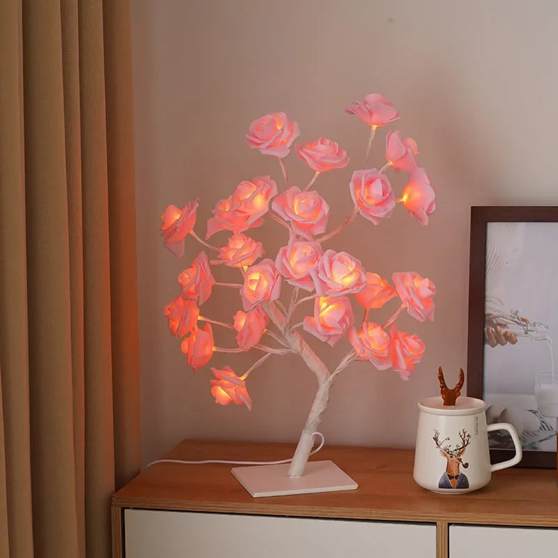 LED Bonsai-Lichtbaum mit Touch-Sockel | Verstellbare Zweige | Mehrere Lichtmodi | USB oder Batterie | Wohnraum-Deko
