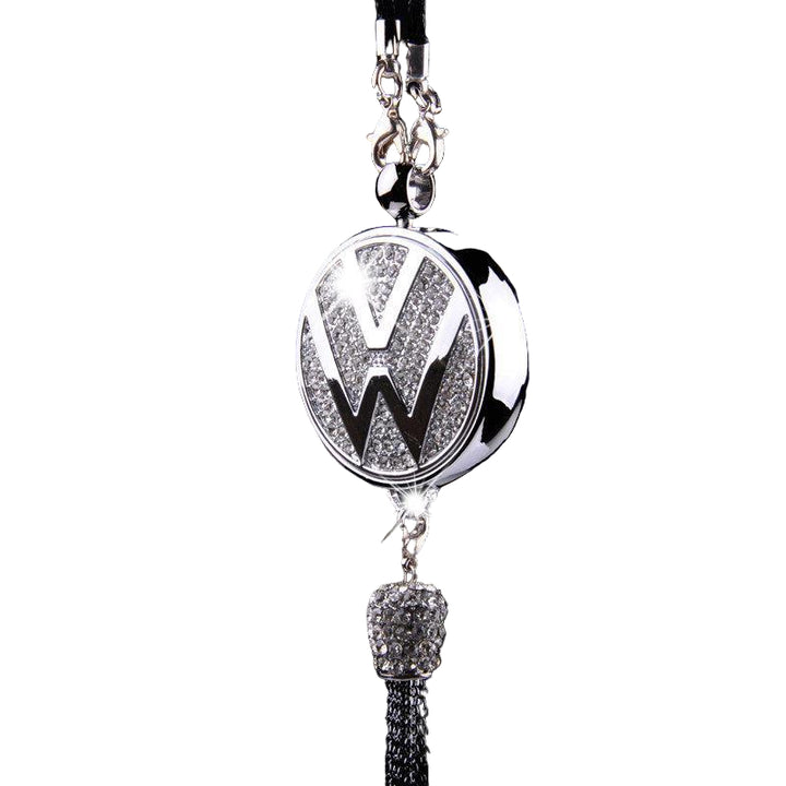 Car Rearview Mirror Pendant with Crystal | Zinc alloy &amp; rhinestones | Sparkling decoration with scent pendant, gift idea
