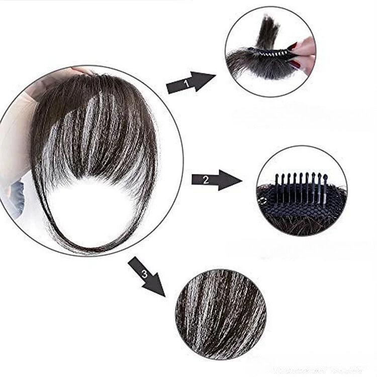 Clip-in Ponyfrisur für Damen | Sofort neuer Look ohne Schneiden | Leicht, atmungsaktiv &amp; bequem | Sicherer Halt | Mehrere Farben