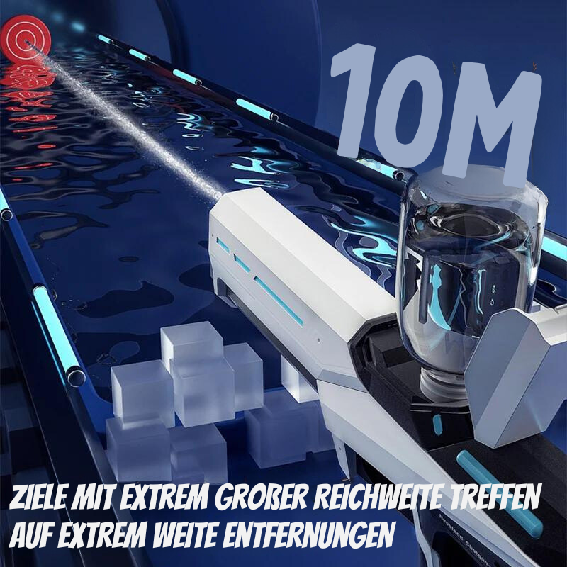 Electric Water Gun 1 L Tank | Automatic Spraying Without Pumping | 8–10 m Range | Battery, 43 cm, ABS
