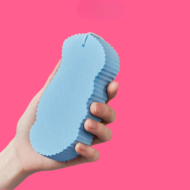 Ultrasanfter Peeling-Badeschwamm | Ohne Peeling &amp; Duschgel nutzbar | Für glattere, frischere Haut | Ideal bei empfindlicher Haut